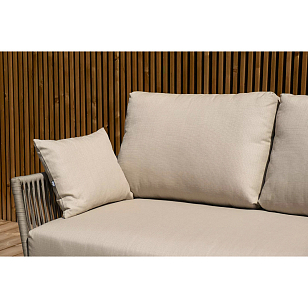 Лаунж-зона 4SIS Форли 4-местная, каркас светло-серый, роуп серо-коричневый, садовая мебель