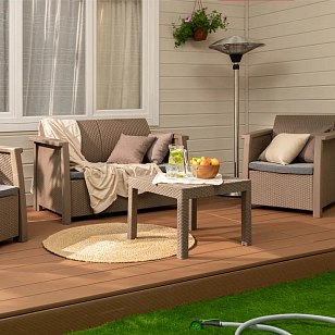 Стол Keter Orlando коричневый для дачи Стол Keter Orlando коричневый, садовая мебель