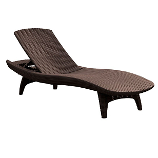 Шезлонг для дачи Keter Pacific коричневый, садовая мебель