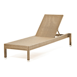 Шезлонг-лежак плетеный Tagliamento GS925 Цвет: светло-коричневый, садовая мебель
