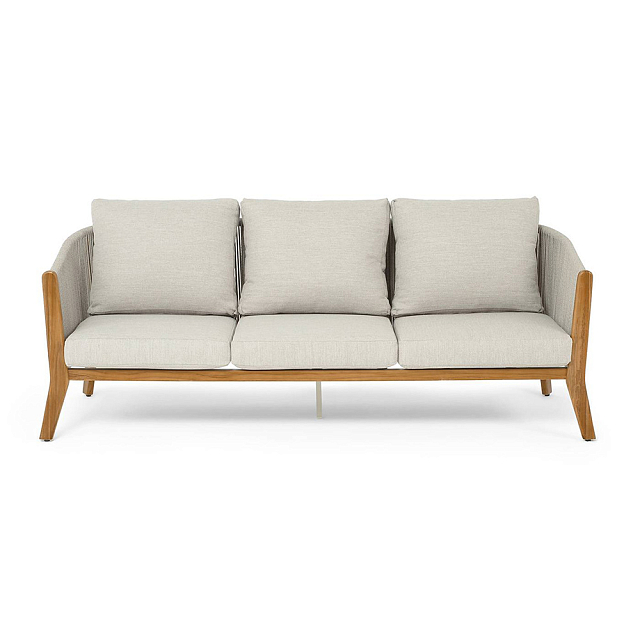 Диван 4SIS Сидней 3-местный, каркас бежевый, роуп бежевый, ткань бежевая 