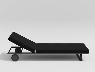 Шезлонг Gardenini Hacienda Black, садовая мебель