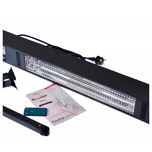 Уличный обогреватель на веранду электрический Hügett Riesling Black для сада и загородного дома Уличный обогреватель на веранду электрический Hügett Riesling Black, уличное оборудование