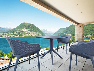 Кресло Siesta Contract Sky Цвет: темно-серый для дачи Кресло Siesta Contract Sky Цвет: темно-серый, садовая мебель