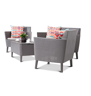 Лаунж зона Keter Salemo balcony set капучино, садовая мебель