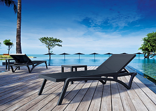 Шезлонг-лежак Siesta Contract Pacific Цвет: черный для дачи Шезлонг-лежак Siesta Contract Pacific Цвет: черный, садовая мебель