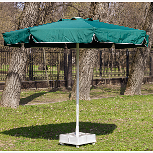 Зонт Lite Mistral 300 круглый с воланом Цвет: темно-зеленый, садовая мебель