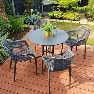 Кресло Siesta Contract Air XL Цвет: темно-серый для дачи Кресло Siesta Contract Air XL Цвет: темно-серый, садовая мебель