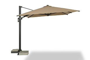 Зонт садовый 4SIS Римини 3 х 4 м, боковая опора, тент бежевый, садовая мебель