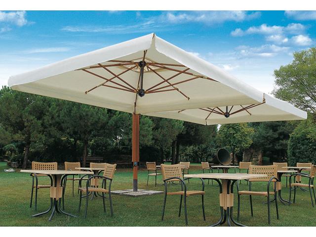 Зонт двойной для кафе Wood Double 3570WDO 