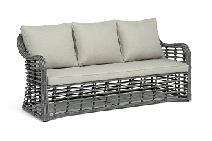 Диван 4SIS Ницца 3-местный, цвет серый для дачи Диван 4SIS Ницца 3-местный, цвет серый, садовая мебель