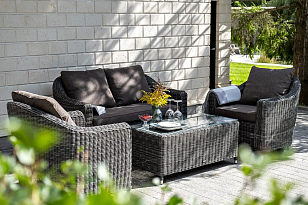 Лаунж зона 4SIS Кон Панна, цвет графит, садовая мебель