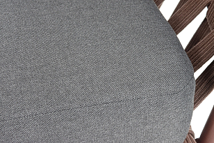 Кресло из роупа 4SIS Диего, каркас коричневый, роуп коричневый, ткань темно-серая, садовая мебель