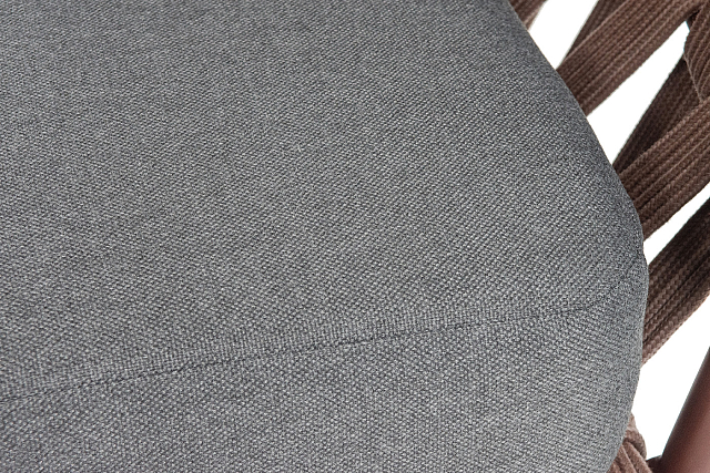 Кресло из роупа 4SIS Диего, каркас коричневый, роуп коричневый, ткань темно-серая 