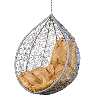Подвесное кресло Bozollo Goccia Grigio (без стойки), садовая мебель
