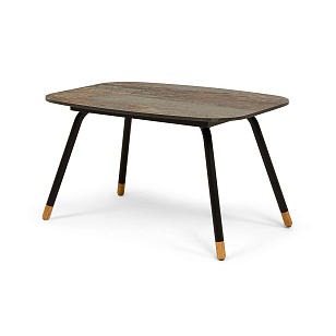 Журнальный стол 4SIS Верона 70 х 50, каркас черный муар, столешница винтаж для дачи Журнальный стол 4SIS Верона 70 х 50, каркас черный муар, столешница винтаж, садовая мебель