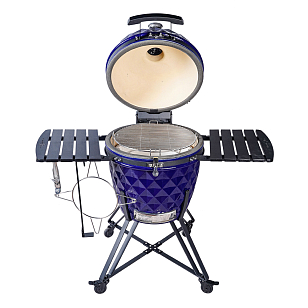 гриль керамический diamond egg xl pro цвет: синий для дачи