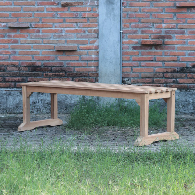 Скамейка из тика без спинки Lite Savona 