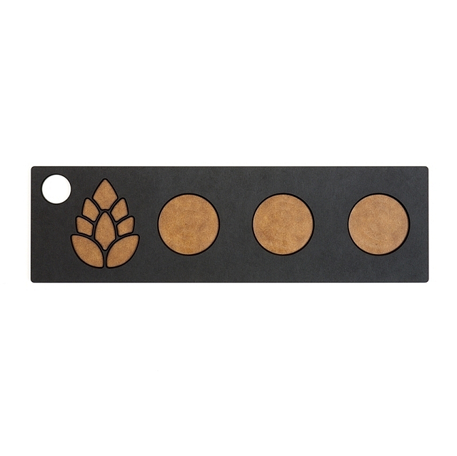 Подставка для стопок Epicurean Flight Servers размер 34х10 см Цвет: графит/орех