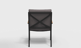 Обеденная зона Gardenini Calma 220 Карбон / Антрацит со стульями Calma S, садовая мебель