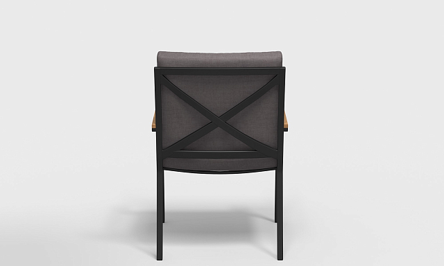 Обеденная зона Gardenini Calma 220 Карбон / Антрацит со стульями Calma S 