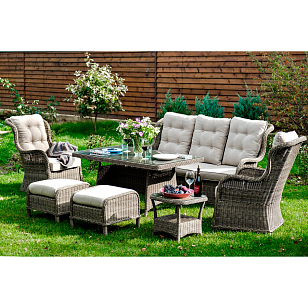 Обеденная группа Joygarden Geneva большая, садовая мебель