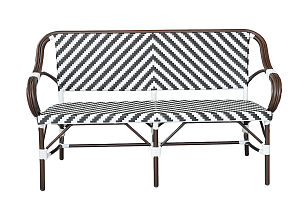 Диван двухместный 4SIS Кабри, цвет черно-белый, садовая мебель