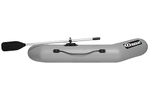 Лодка ПВХ Фрегат М-1 200 см с веслами серая для отдыха за городом Лодка ПВХ Фрегат М-1 200 см с веслами серая для хобби и пикника