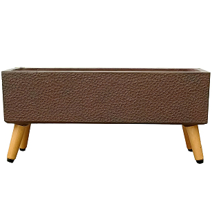 Кашпо Idealist Lite Урбан напольное прямоугольное с подставкой 65 Цвет: кофе, уличное оборудование