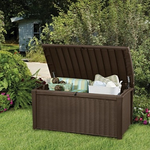 Уличный сундук для хранения Keter Borneo коричневый для дачи Уличный сундук для хранения Keter Borneo коричневый, садовая мебель