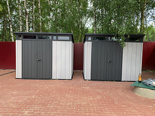 Пластиковый сарай Keter Artisan 9x7 для сада и загородного дома Пластиковый сарай Keter Artisan 9x7, уличное оборудование