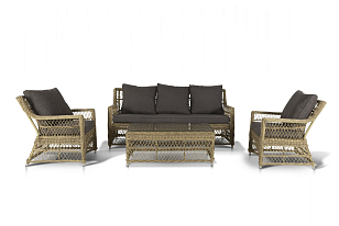 Лаунж зона 4SIS Гранд Латте, цвет соломенный, садовая мебель