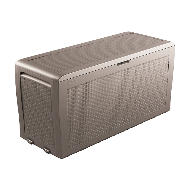 Ящик для хранения с крышкой Keter Samoa Rattan 270 л капучино 