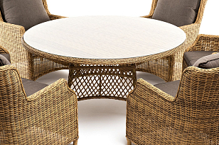 Обеденная группа 4SIS Эспрессо-150 N, цвет соломенный, садовая мебель