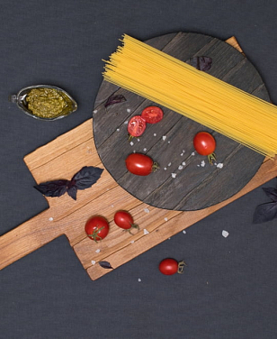 Набор разделочных досок Fuga "Поле" вытянутая + круглая Цвет: светлый + тёмный, товары для загородного дома