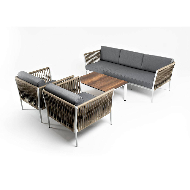 Лаунж-зона 4SIS Касабланка на 5 персон из роупа Цвет: серый 