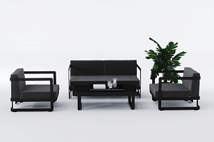 Лаунж зона Gardenini Villino Dark, садовая мебель