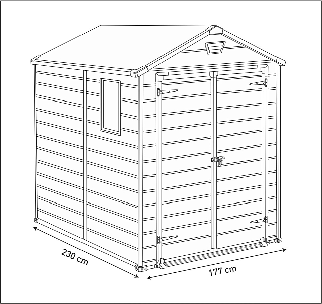 Пластиковый сарай Keter Manor 6х8 DD 