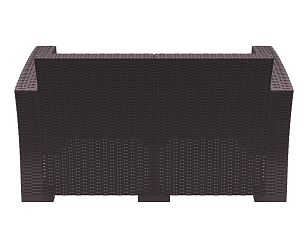 Диван плетеный с подушками Siesta Contract Monaco Lounge Цвет: коричневый, садовая мебель