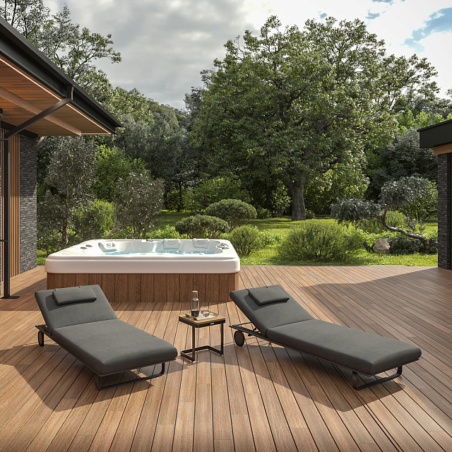 Шезлонг Gardenini Premium Hacienda S Карбон / Темно-серый 