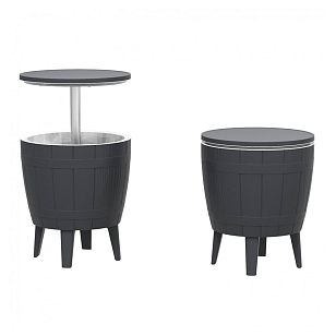 Стол мини-бар пластиковый Tagliamento Armona белый, тортора, садовая мебель