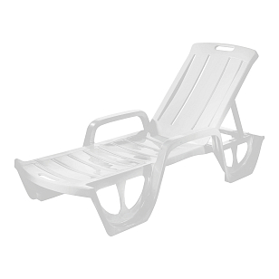 Шезлонг садовый Keter Florida белый для дачи Шезлонг садовый Keter Florida белый, садовая мебель