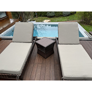 Столик для шезлонга Lite Bordo, садовая мебель