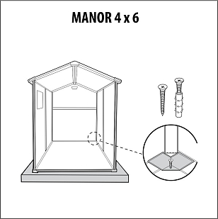 Пластиковый сарай Keter Manor 4x6 для сада и загородного дома Пластиковый сарай Keter Manor 4x6, уличное оборудование