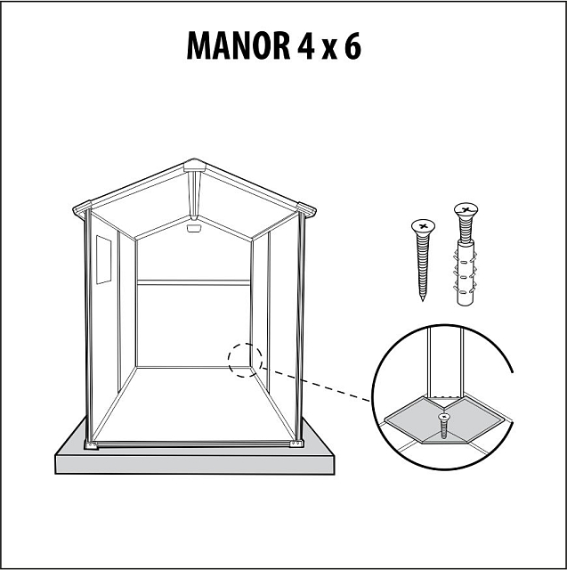 Пластиковый сарай Keter Manor 4x6 