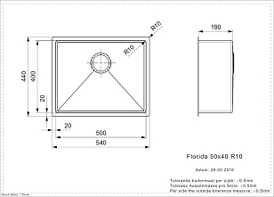 Мойка Reginox Florida 50 x 40 см для сада