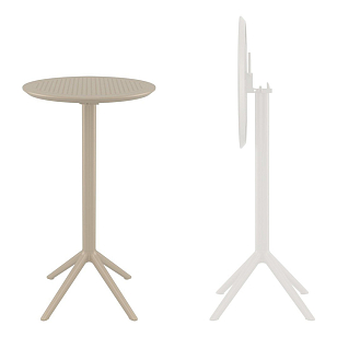 Стол барный Siesta Contract Sky Ø60 Цвет: бежевый, садовая мебель