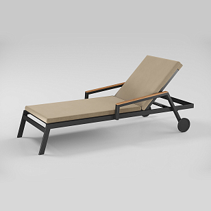 Шезлонг Gardenini Sogno S Карбон / Бежевый, садовая мебель