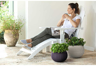 Кашпо Keter Cozies M подвесное Цвет: фиолетовый, уличное оборудование