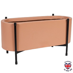 Кашпо Idealist Lite Таун Куб напольное с подставкой 58 Цвет: терракот, уличное оборудование